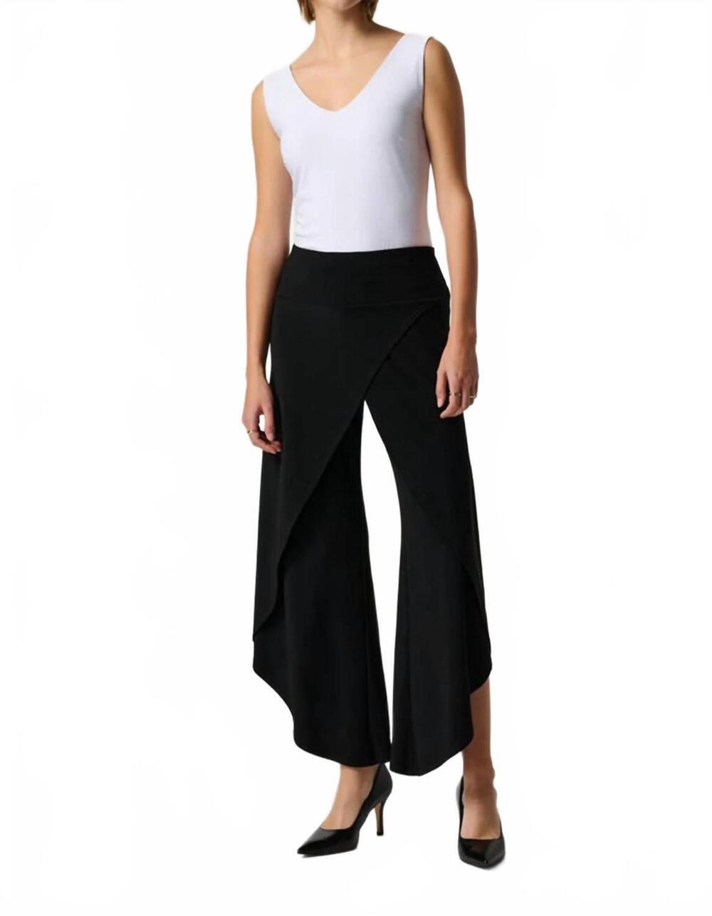 NEW JOSEPH RIBKOFF classic overlay pants in black